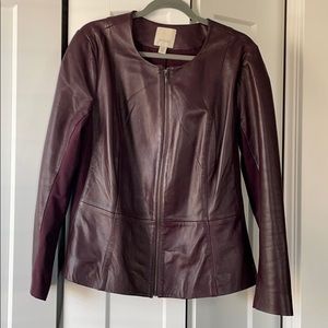 Burgundy Sejour Leather jacket